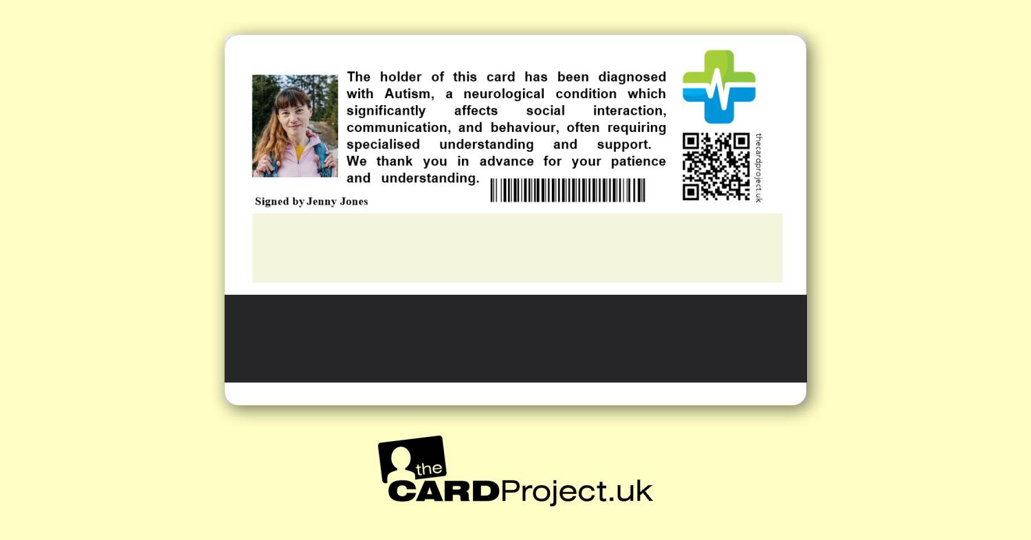 Premium Autism Autism Medical ID Card (REAR)